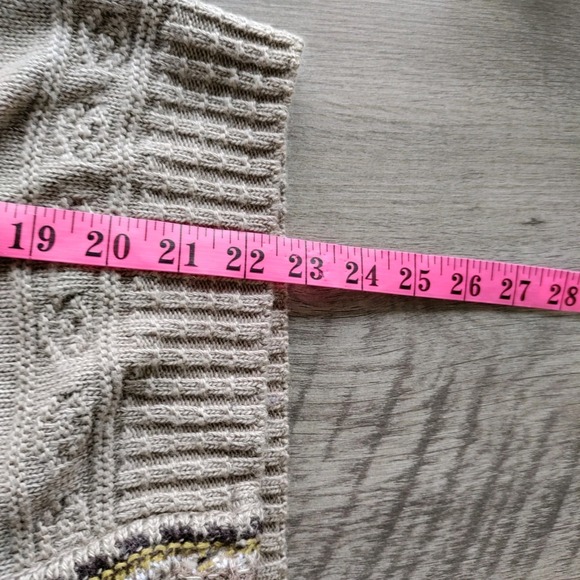 Vintage Sahara Club Brown V Neck Button Front Cardigan Size Medium Cottagecore - Picture 6 of 7